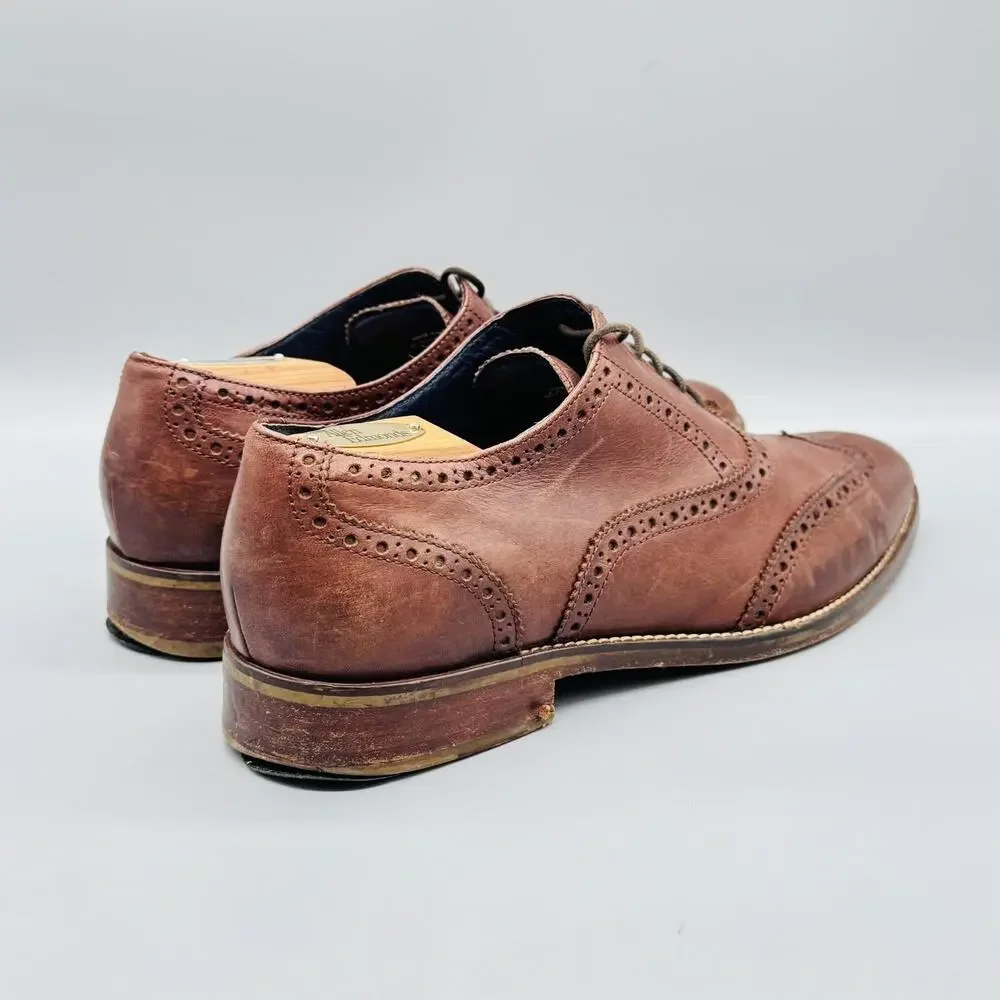 Cole Haan Shoes Mens 12 Brown Leather Vtg Air Wingtip Oxford Dress Brogue Vtg